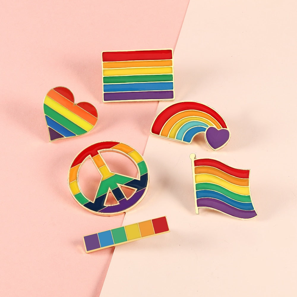 LGBT Gay Pride Rainbow Enamel Pin – The Drag Queen Store