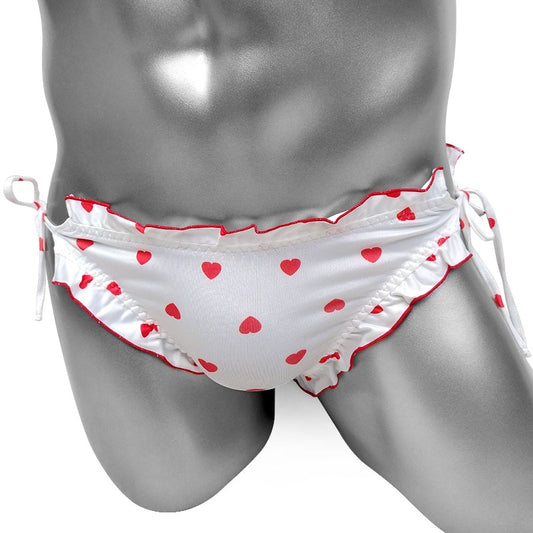 Heart Print Ruffles Panties