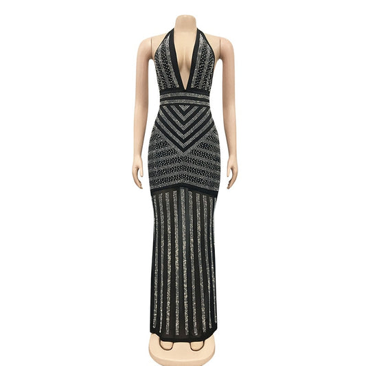 Queen Elvira Halter Dress