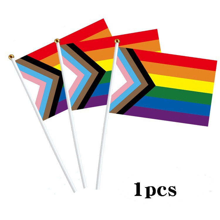 Gay Pride Rainbow Flags with Flagpole