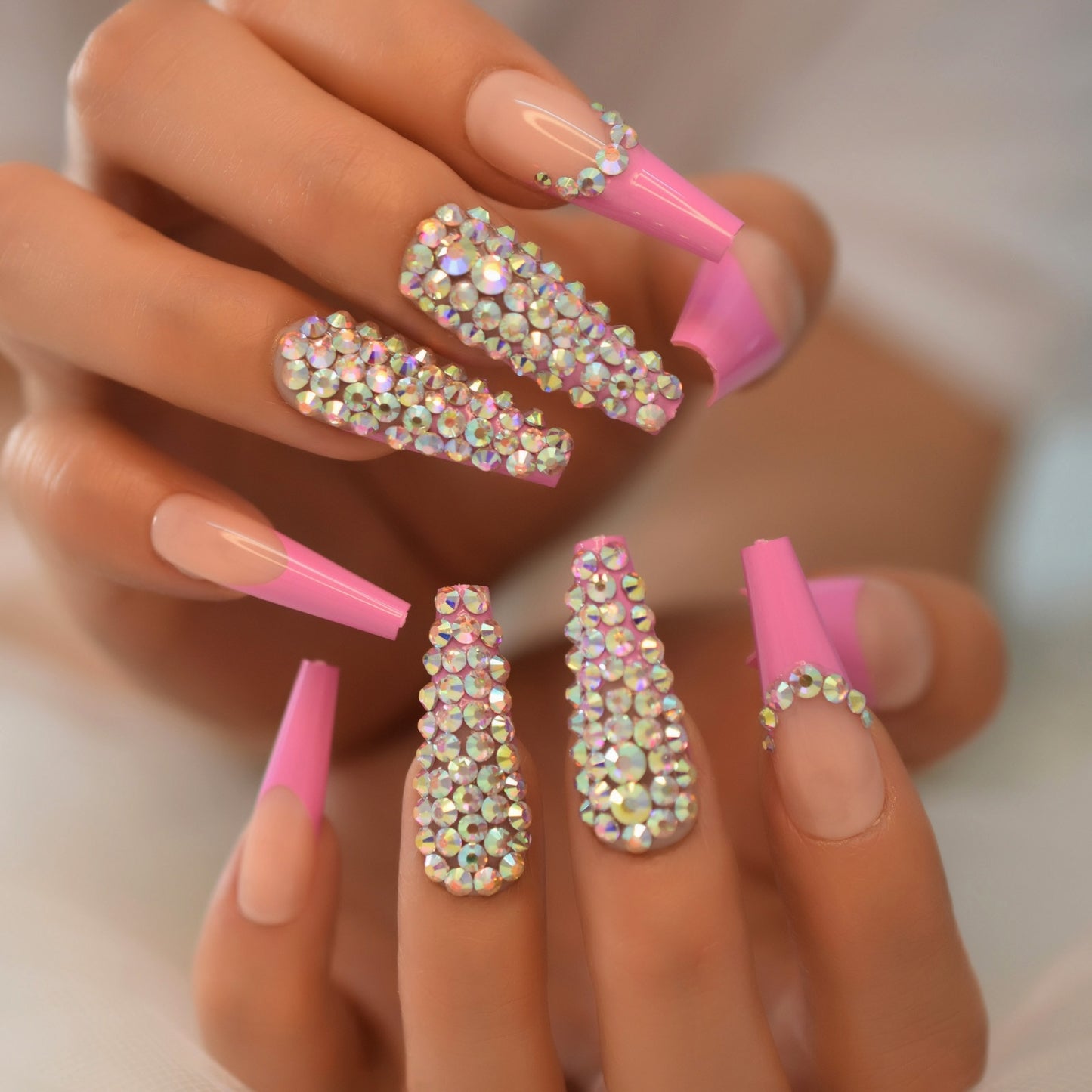 Miss Alure Rhinestones Press On Nails