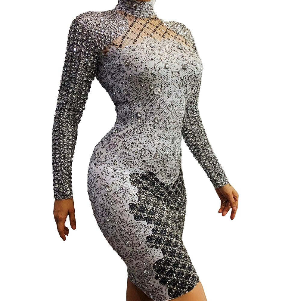 Shining High Studded Diamond Dress