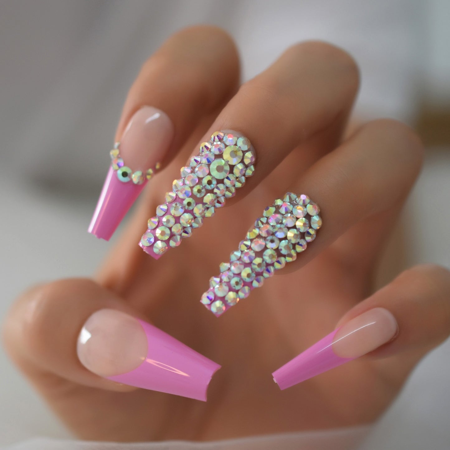 Miss Alure Rhinestones Press On Nails