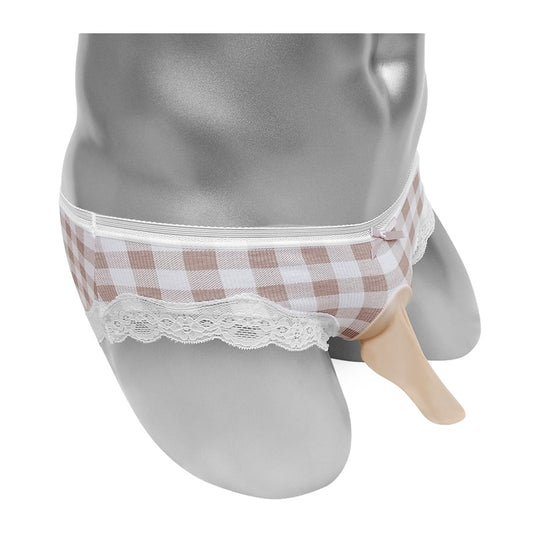 Plaid Cotton Penis Sheath Bikini