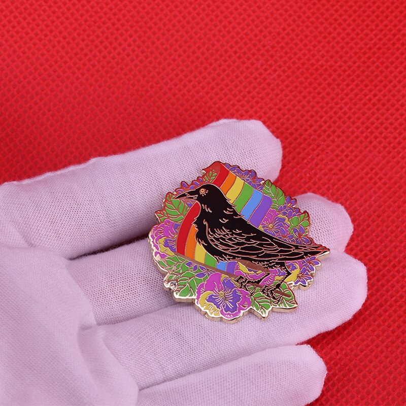 Pride Raven LGBT Gay Pride Enamel Pin