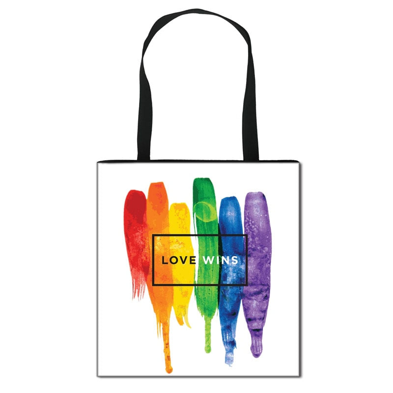 Gay Pride LGBT Rainbow Tote Bag