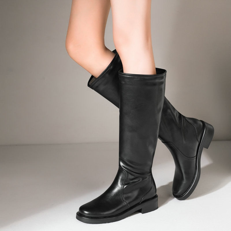 Ella Menterry Block Heel Knee High Boots