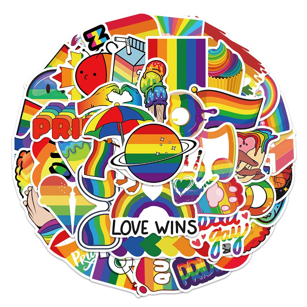 10/30/50Pcs Gay Pride Funny LGBT Stickers