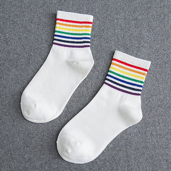 LGBT Striped Rainbow Socks