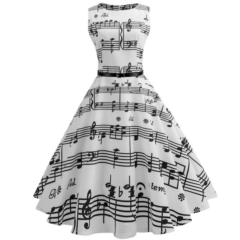 Queen Mia Music Notes Retro Dress