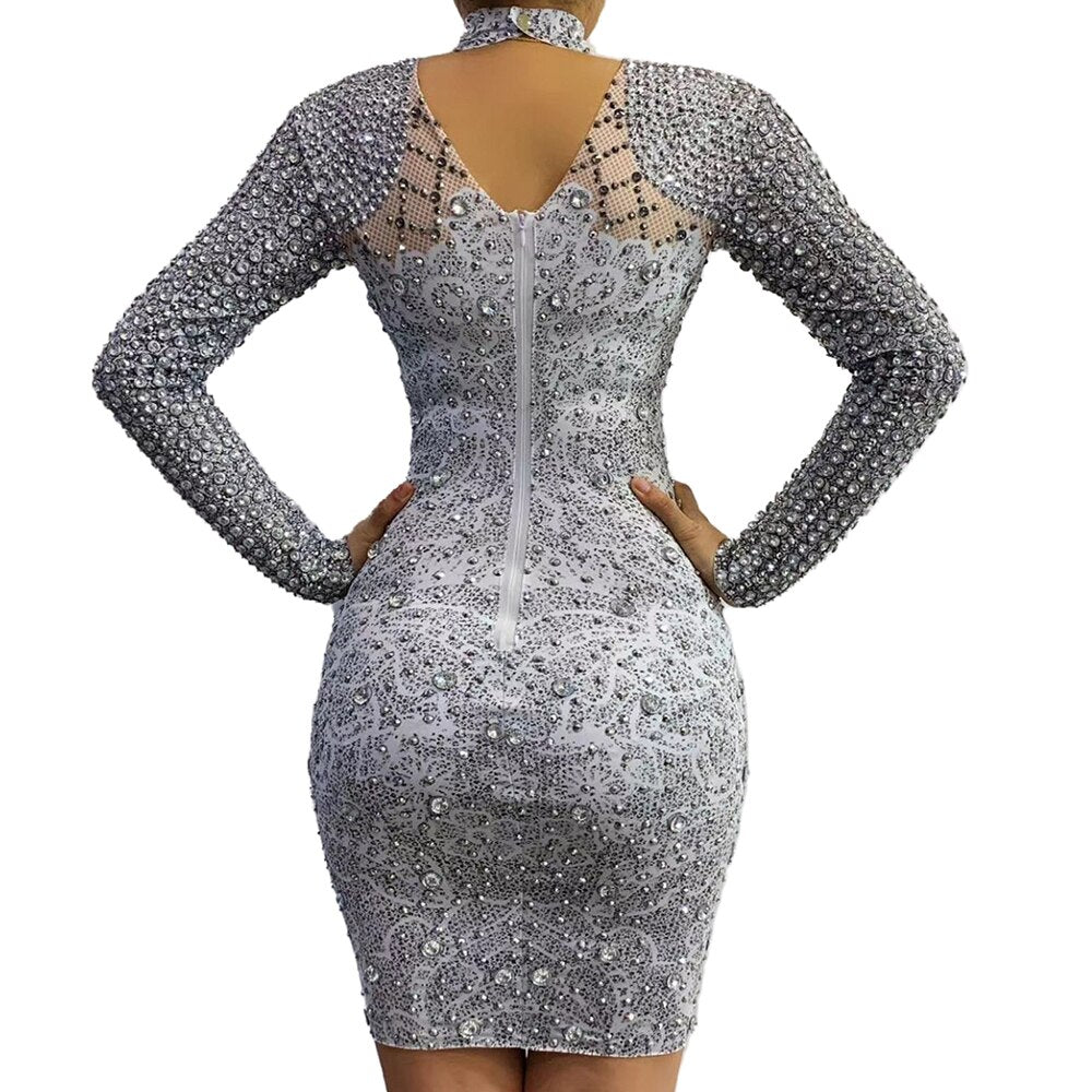 Shining High Studded Diamond Dress