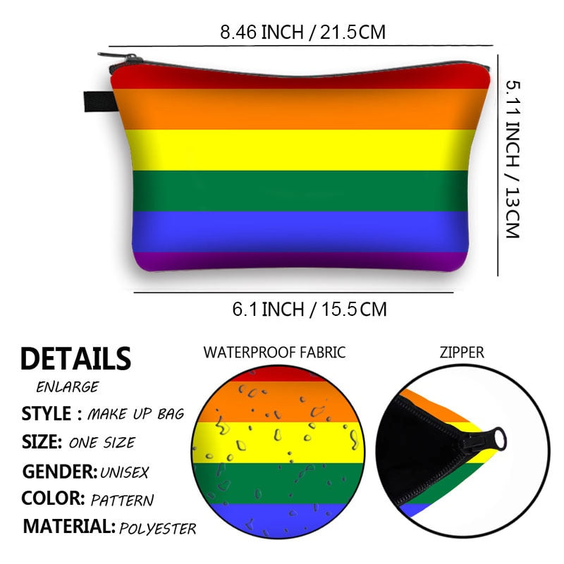 LGBT Gay Pride Rainbow Cosmetic Bags