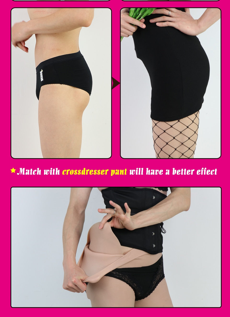 Realistic Silicone Hip Pads - Hourglass Figure