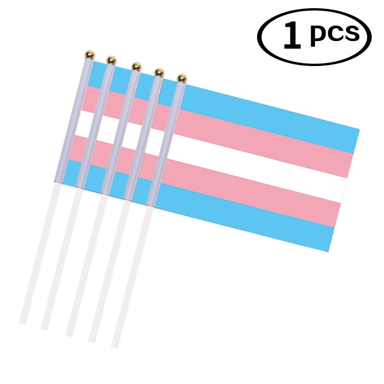 Gay Pride Rainbow Flags with Flagpole