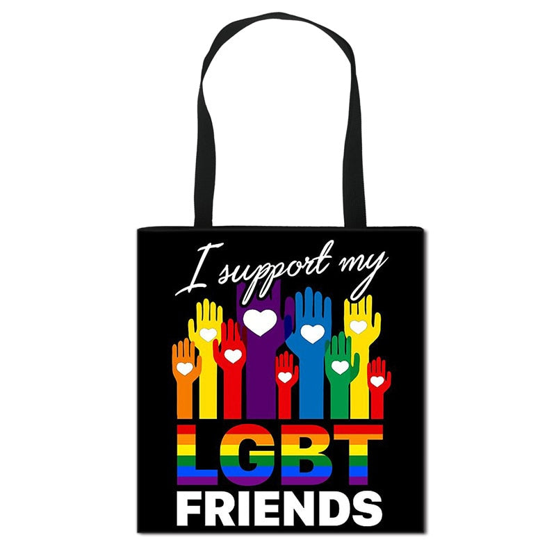 Gay Pride LGBT Rainbow Tote Bag