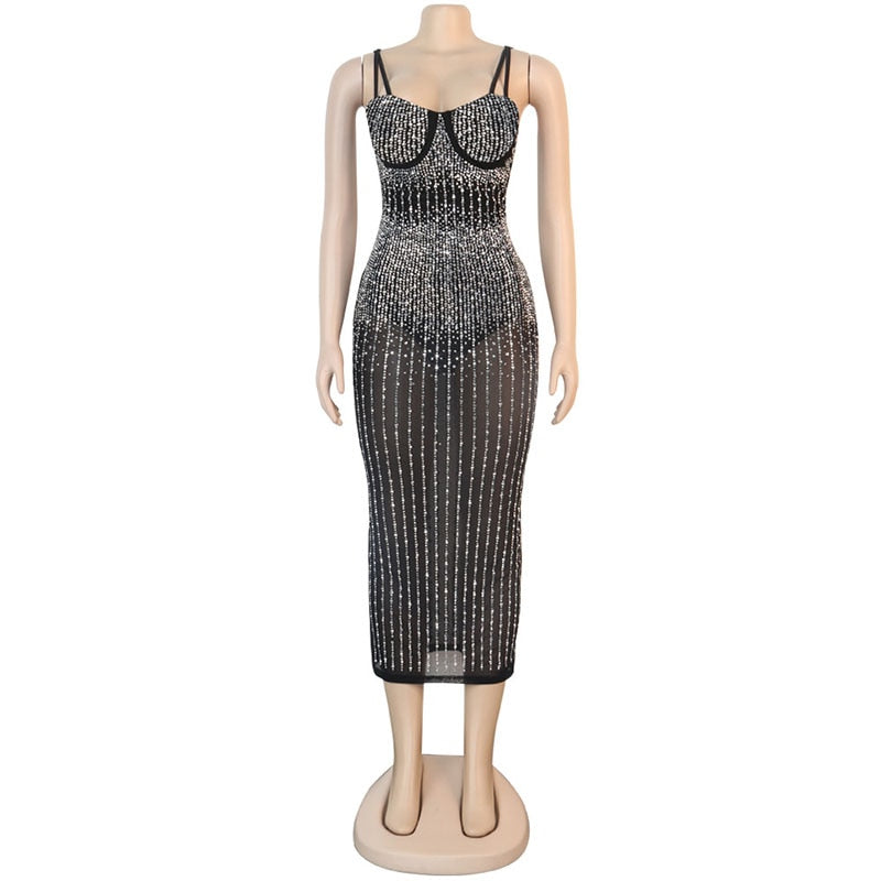 Queen Anne See Through Crystal Dress – The Drag Queen Store