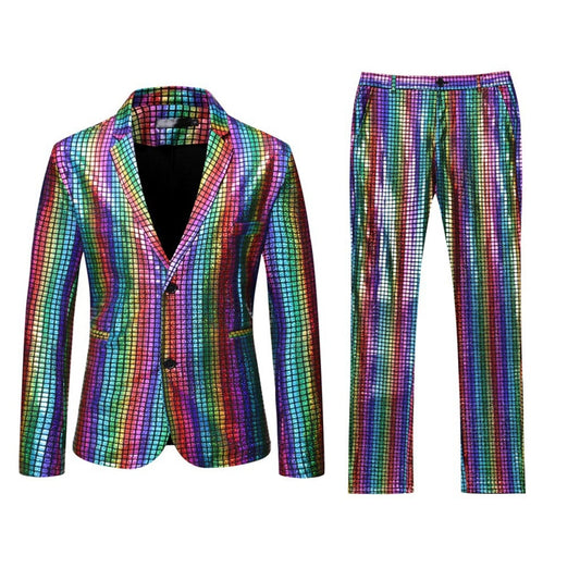 LGBT Gay Pride Rainbow Sequin Suit