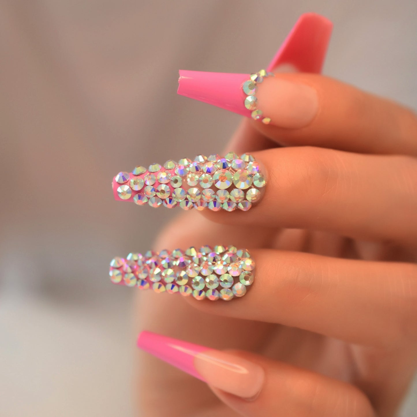 Miss Alure Rhinestones Press On Nails