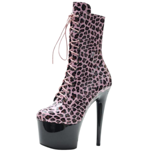 Leopard Print Platform Boots