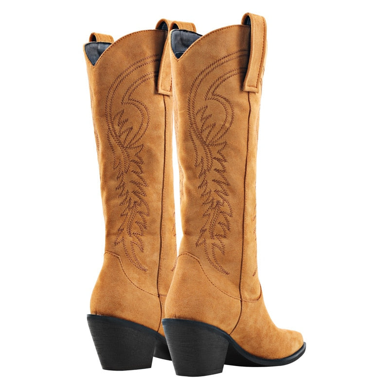 Pho Latyle Knee High Cowboy Boots