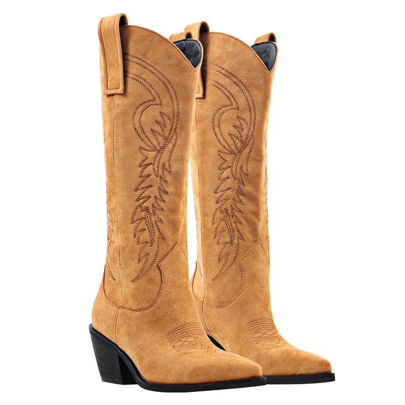 Pho Latyle Knee High Cowboy Boots