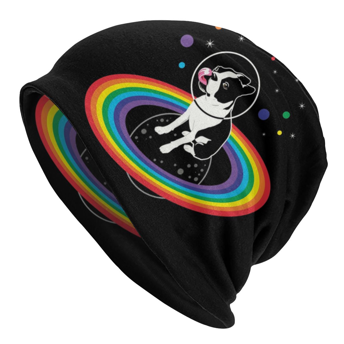 LGBT Rainbow Bonnet Beanie Hat