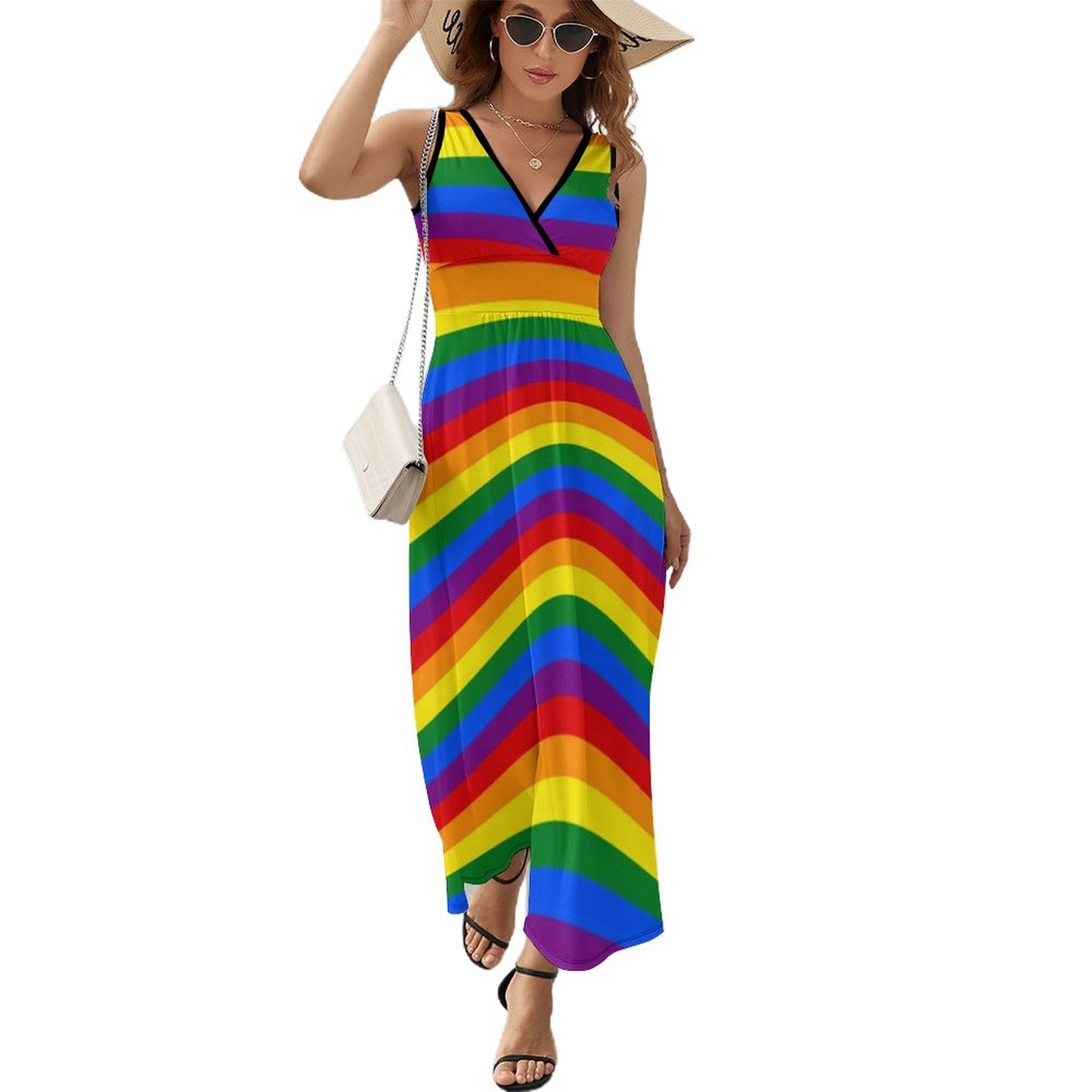 HugeNice Colorful Maxi Dress for Women Sexy Rainbow Print India | Ubuy