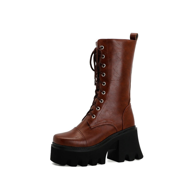 Valeria Platform Mid-Calf Boots