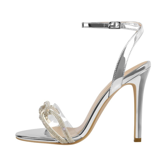 Salma Nella Peep Toe Sliver Sandals