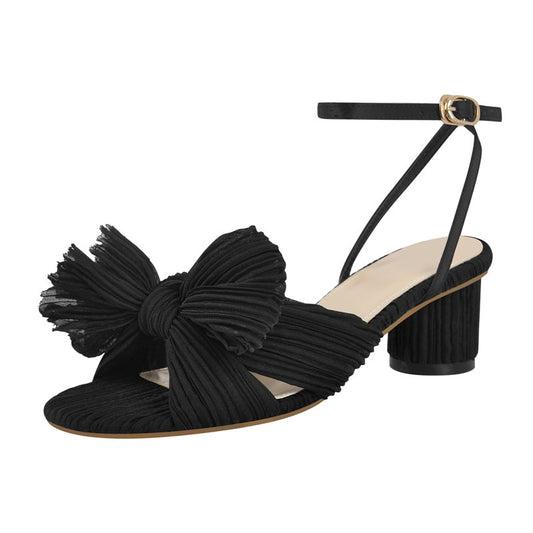 Pria Marry Pleated Bowknot Sandals