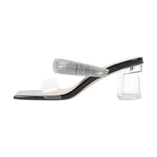 Queen Leticia Transparent Rhinestone Sandals