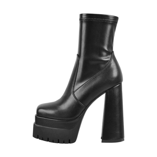 Xena Phobia Square Toe Platform Booties