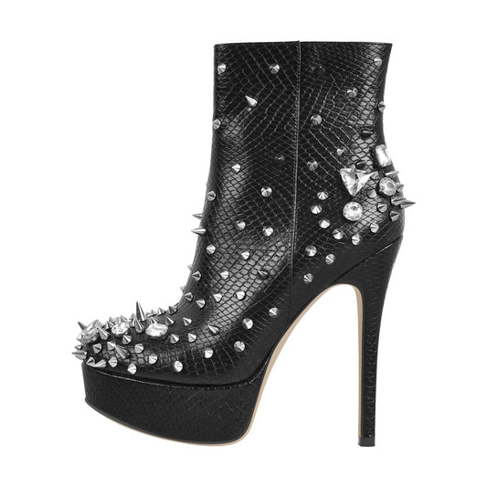 Hy Hopes Platform Rhinestones Boots