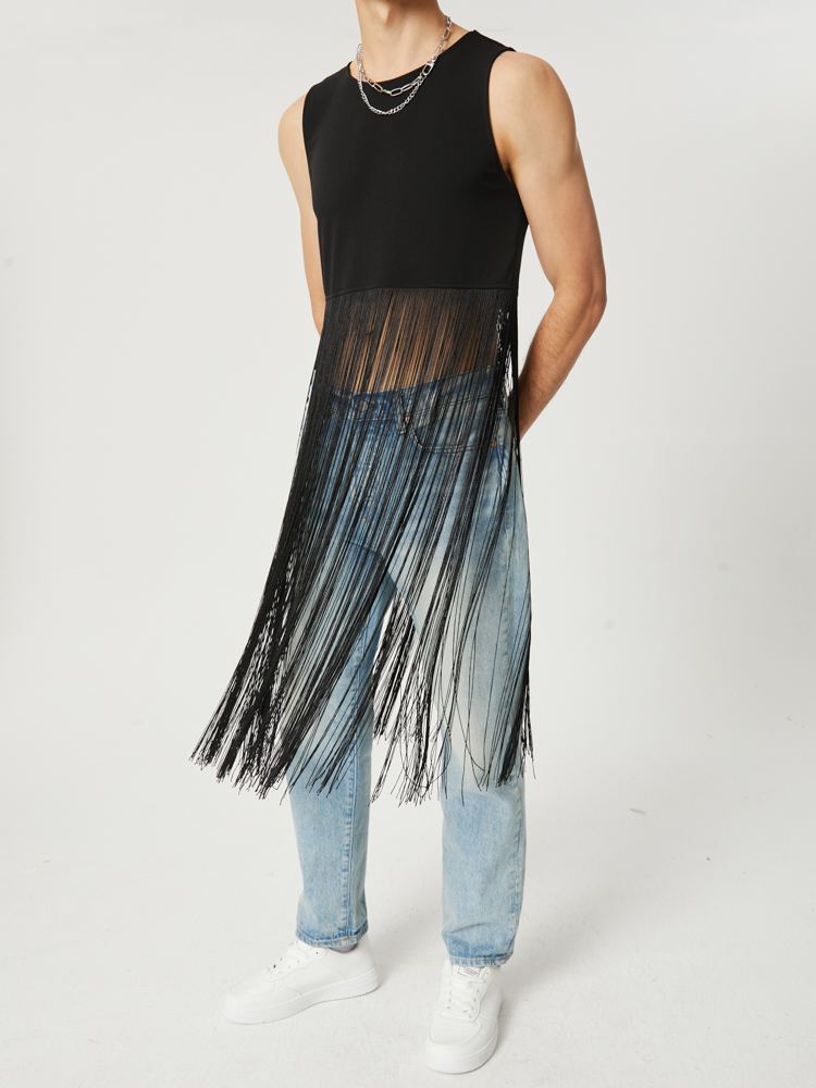 Queen Elvira Long Tassel Top