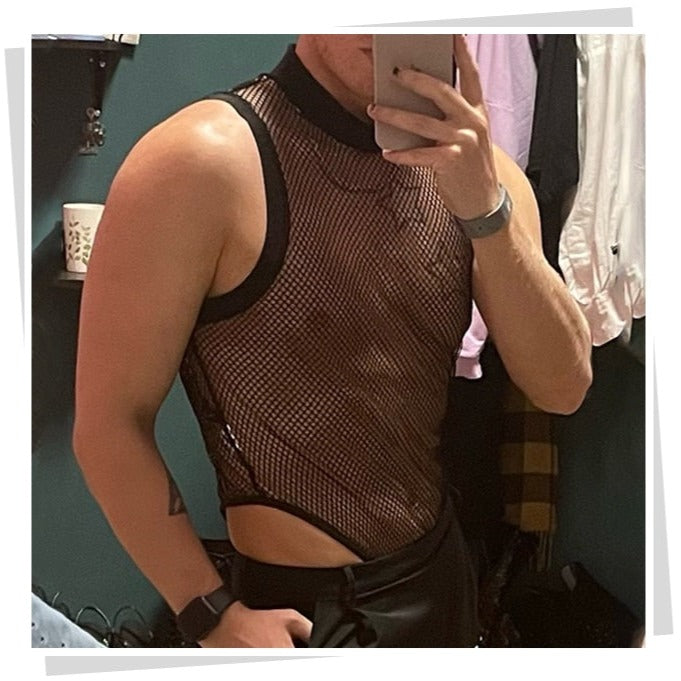 Slutty Queen See Through Mesh Bodysuit