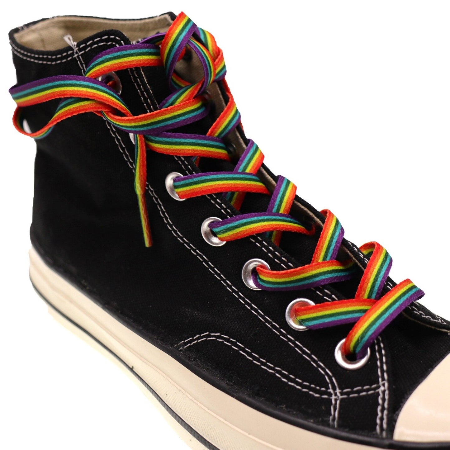 8mm Gay Pride Rainbow Shoelaces