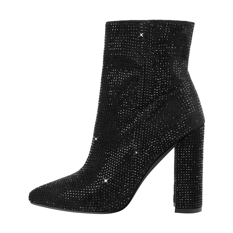 Penny Dora Rhinestones Ankle Boots