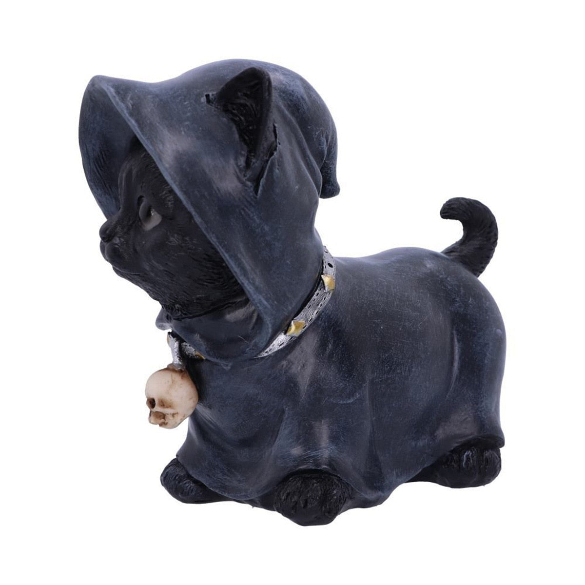 Gothic Witch Grim Reaper Cat Figurine