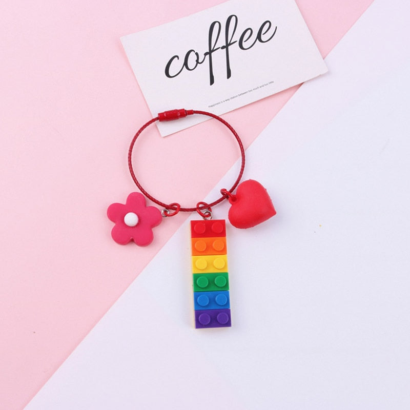 LGBT Gay Pride Rainbow Brick Key Chain