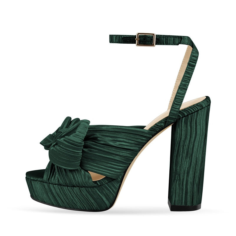 Tye Gress Platform Bow Sandals