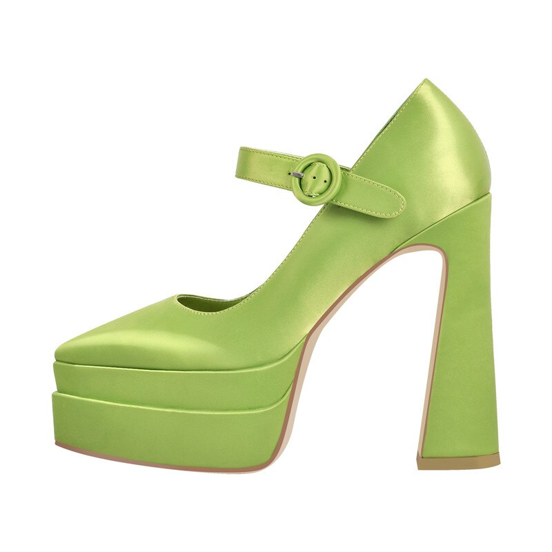 Candida Overgrowth Satin Platform Pumps