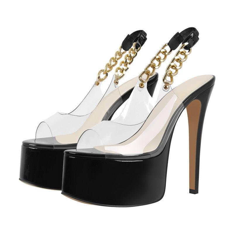 Al Dente Peep Toe Platform Sandals