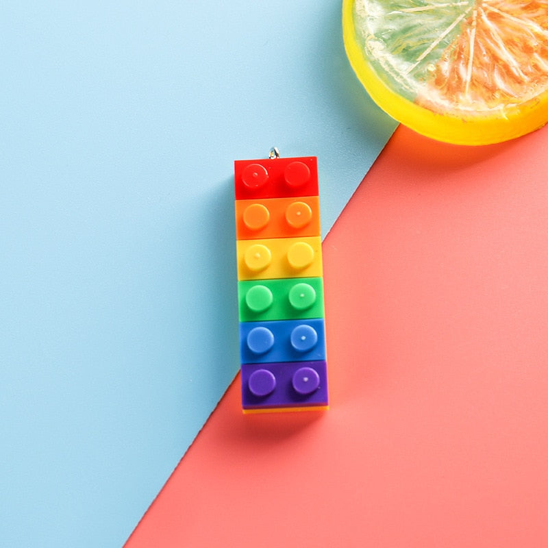 LGBT Gay Pride Rainbow Brick Key Chain