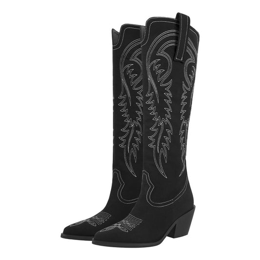 Emma Geddon Knee High Western Cowboy Boots