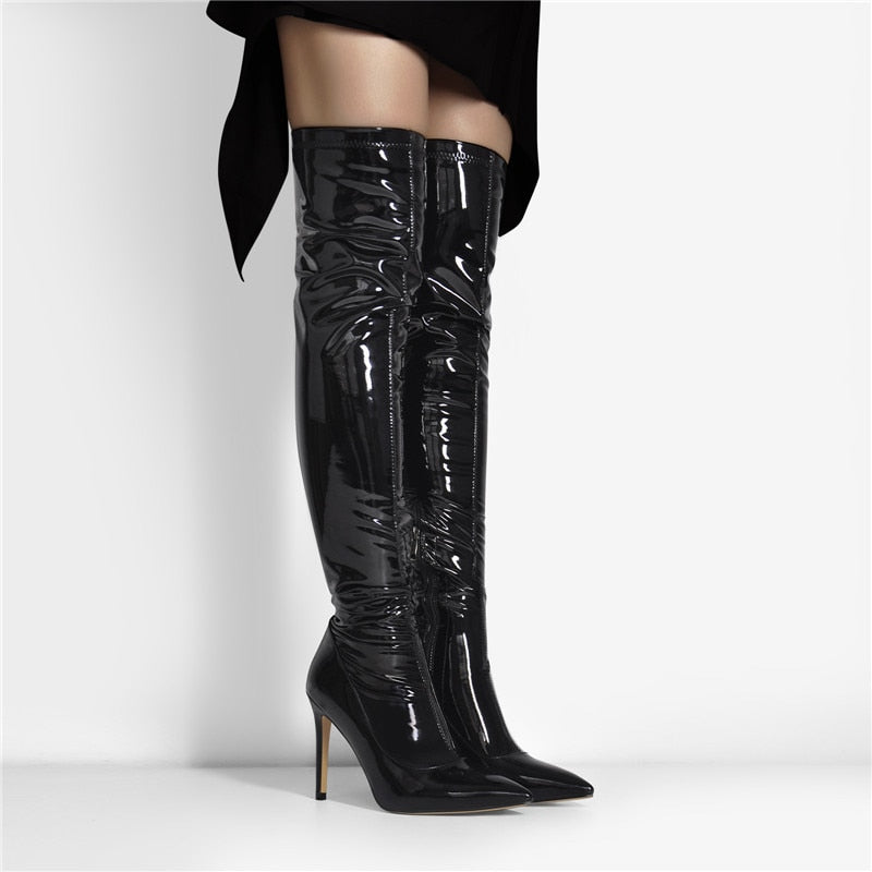 Remi Nissent Pointed Toe Over The Knee Stretch Boots