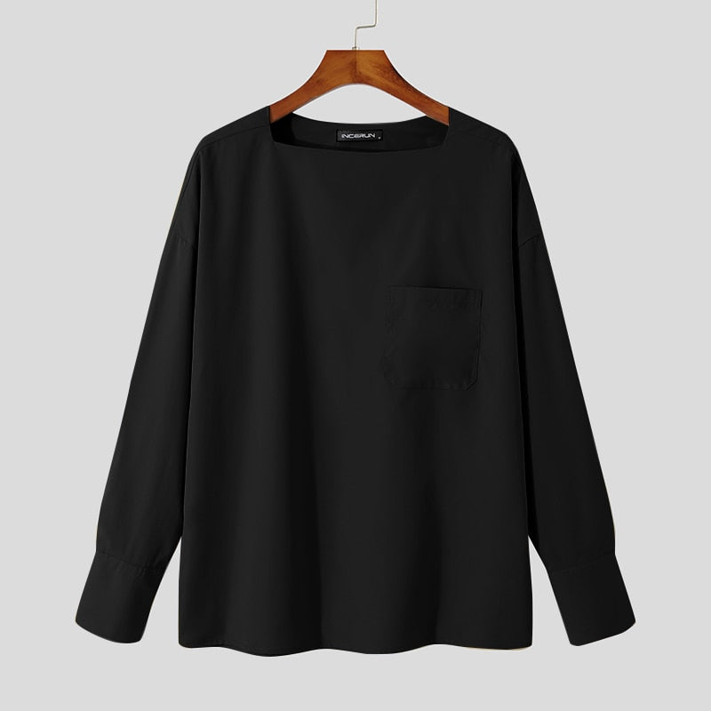 Queen Maya Long Sleeve Pocket Blouse