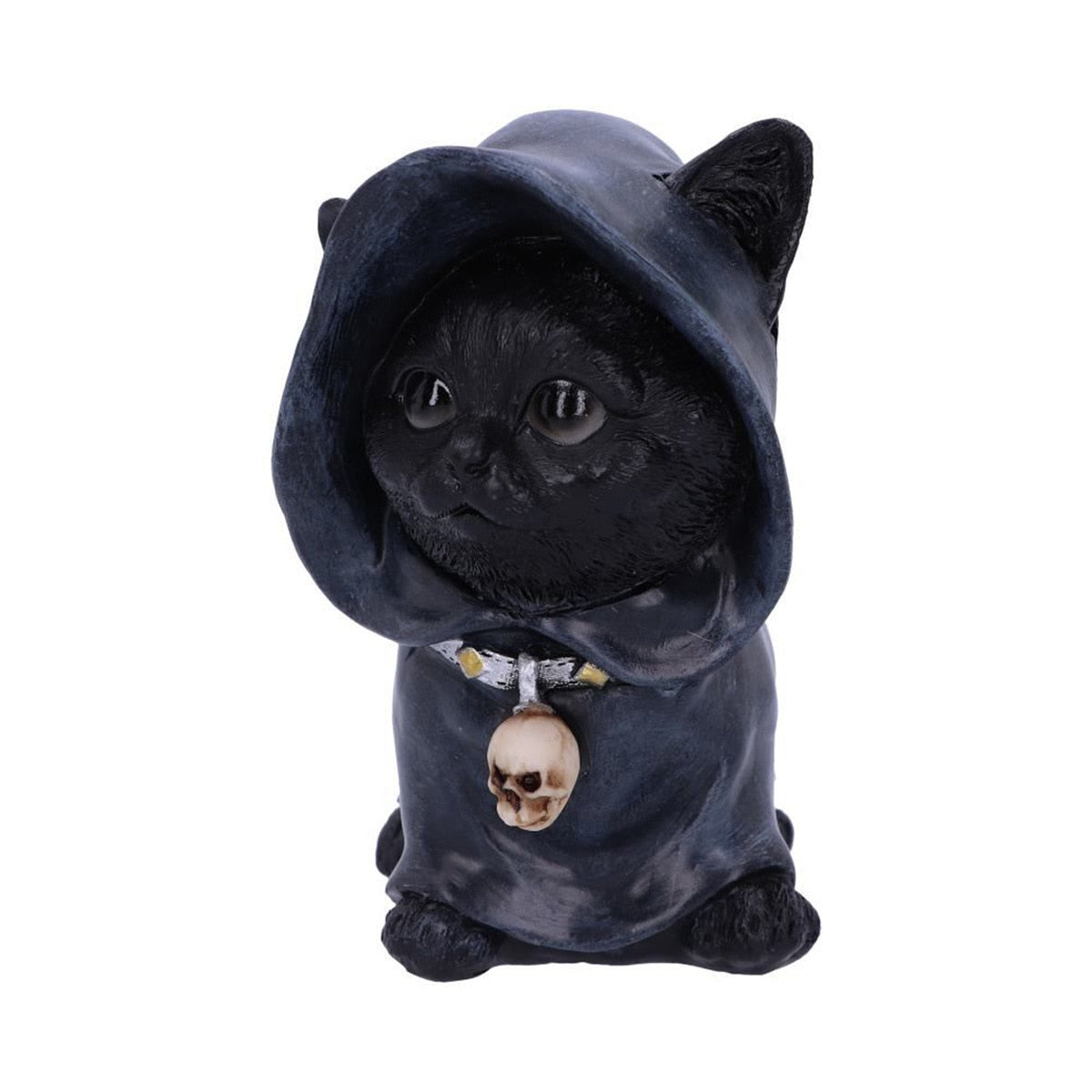 Gothic Witch Grim Reaper Cat Figurine