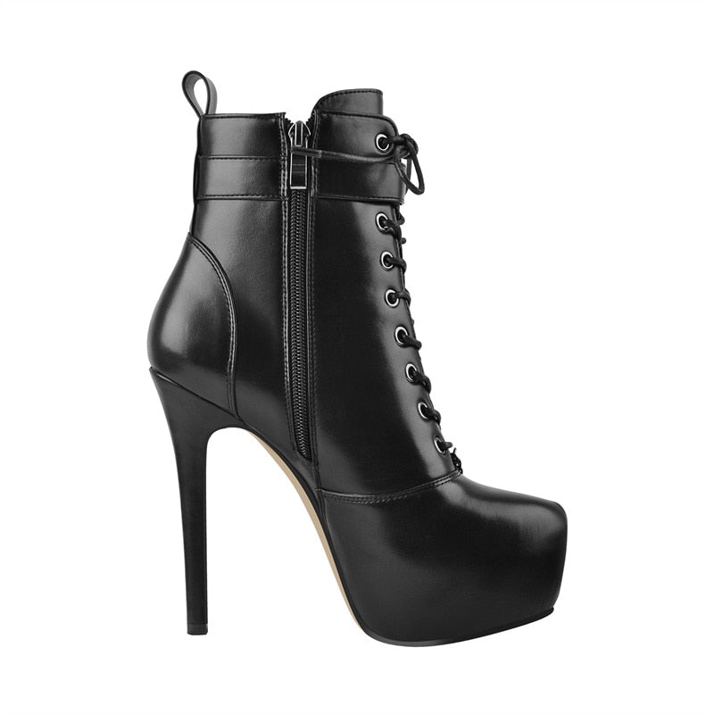 Emma Phasis Metal Chain Ankle Booties