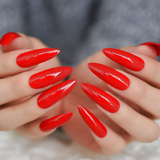 Pria Steegious Extra Long Red Fake Nails