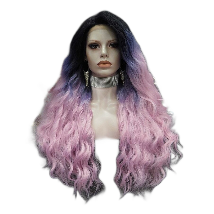 Lunaye Clipse Ombre Pink Purple Lace Front Wig